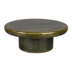 Table basse en bois de manguier vert 60x35cm Mush - Dutchbone