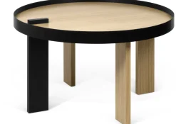 Table basse en bois et en métal noir Bruno - TEMAHOME