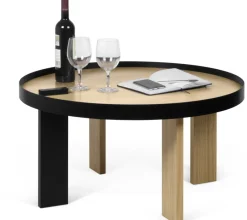 Table basse en bois et en métal noir Bruno - TEMAHOME