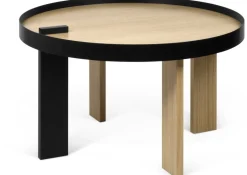 Table basse en bois et en métal noir Bruno - TEMAHOME