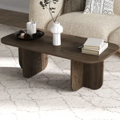 Table basse en bois foncé 120x60x41,5cm Becaj - Home Design