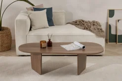 Table basse en bois foncé 130x65x40cm Ovalis - Home Design