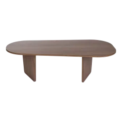 Table basse en bois foncé 130x65x40cm Ovalis - Home Design