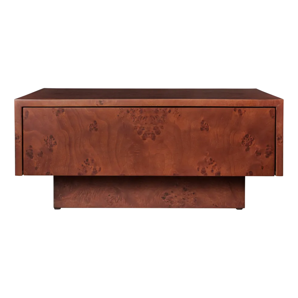 Table basse en broussin foncé 70x30cm Burl - Ferm living