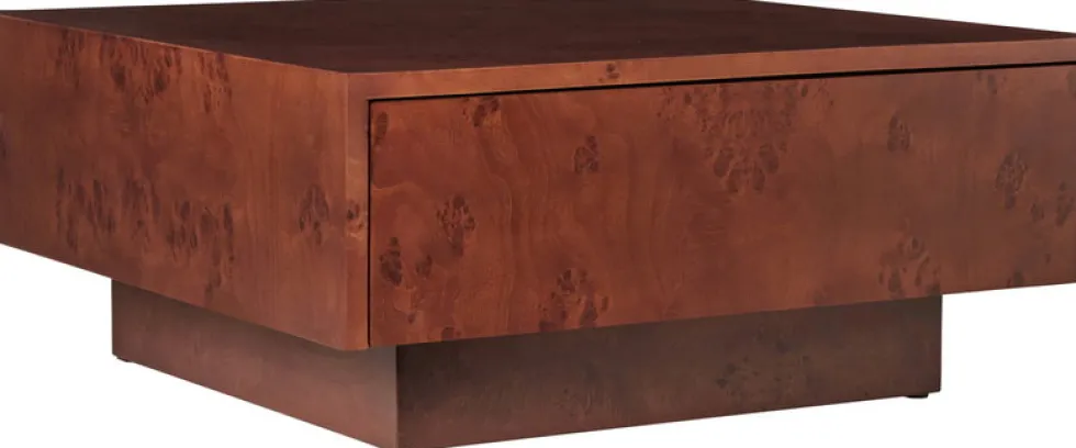 Table basse en broussin foncé 70x30cm Burl - Ferm living