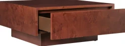 Table basse en broussin foncé 70x30cm Burl - Ferm living