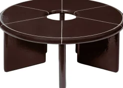 Table basse en béton et fibre de verre marron 32x80cm Deya - Ferm living