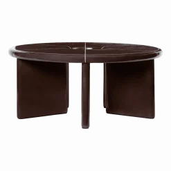 Table basse en béton et fibre de verre marron 32x80cm Deya - Ferm living