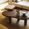 Table basse en chêne effet noyer 130 x 70cm - Gabrielle Paris