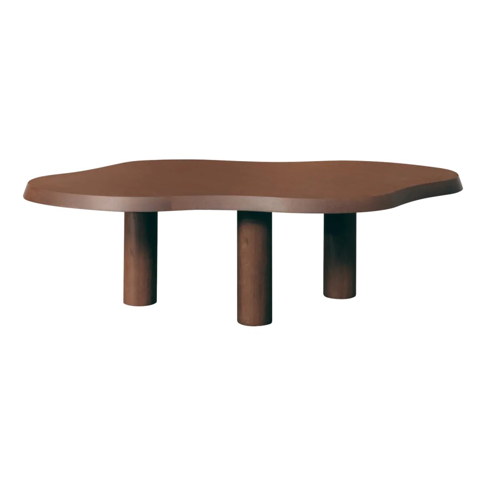 Table basse en chêne effet noyer 130 x 70cm - Gabrielle Paris