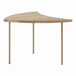 Table basse en chêne huilé et pieds laiton Pinwheel HM7- &tradition