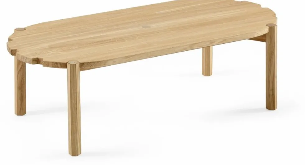 Table basse en chêne naturel 100 cm Pinion - Emko
