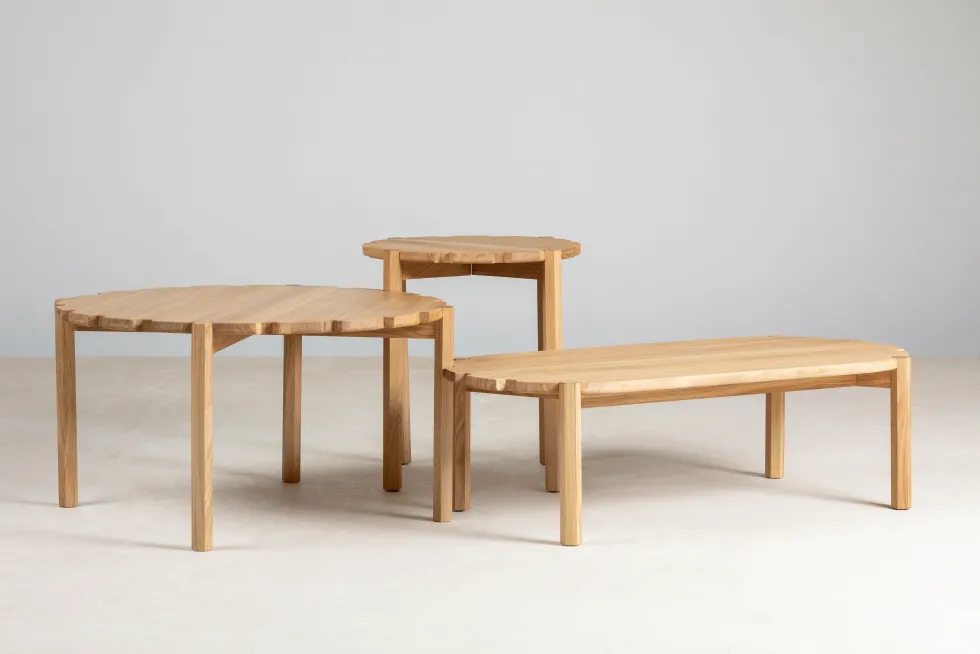 Table basse en chêne naturel 100 cm Pinion - Emko