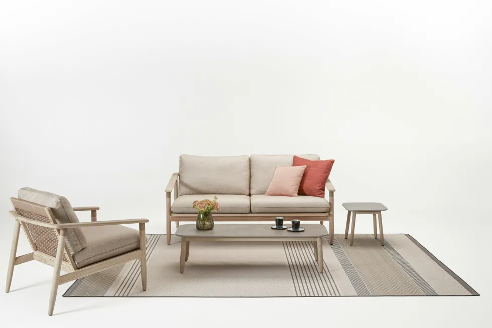 Table basse en céramique grise 120 x 120 cm David - Vincent Sheppard