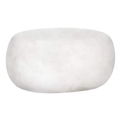 Table basse en fibre d'argile blanche 60x43x31cm Pebble - Pomax