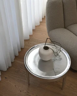 Table basse en fonte d'aluminium chrome 50x35cm Phantom - 101 Copenhagen