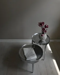 Table basse en fonte d'aluminium chrome 50x35cm Phantom - 101 Copenhagen