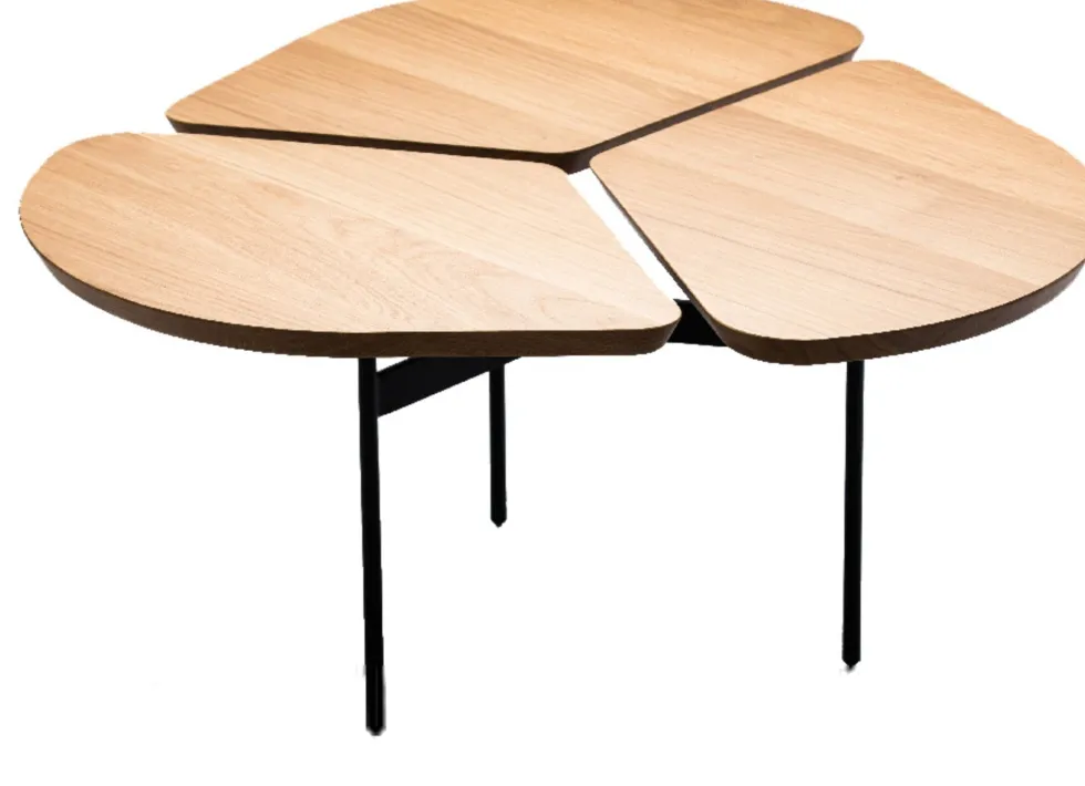 Table basse en inox noir 34x36cm Miss Trèfle - Airborne