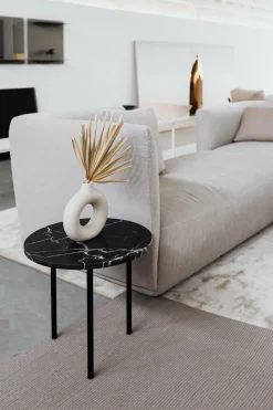 Table basse en marbre blanc Carrara broyé S Gruff - Un'common