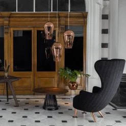 Table basse en marbre blanc et bois de chêne naturel Fan - Tom Dixon