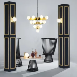 Table basse en marbre blanc et bois de chêne naturel Fan - Tom Dixon