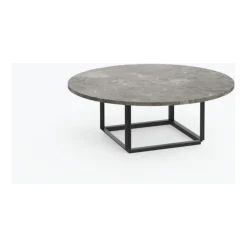 Table basse en marbre gris Florence 90 cm - New Works