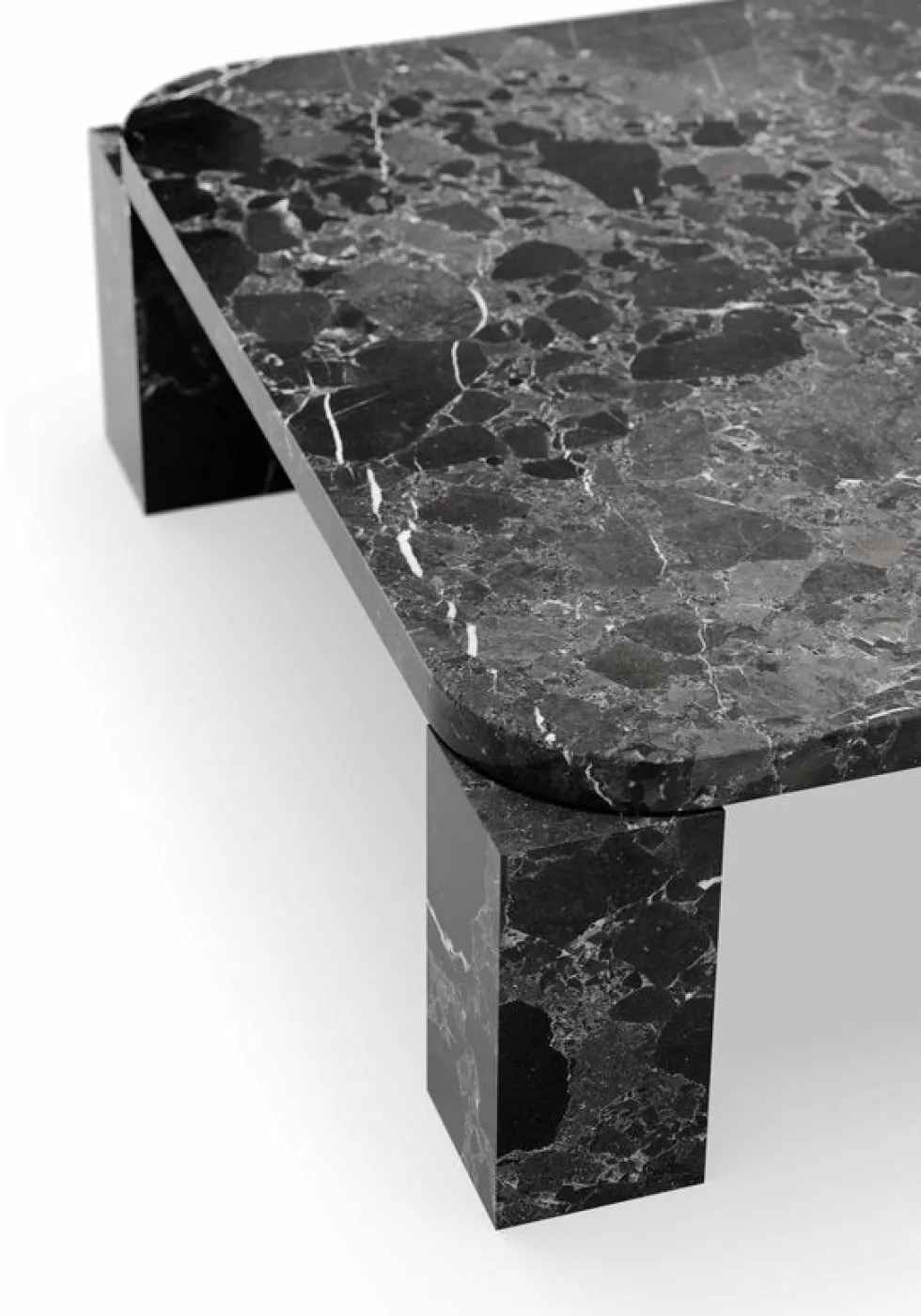 Table basse en marbre noir costa 82 x 82 cm - New works
