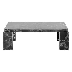 Table basse en marbre noir costa 82 x 82 cm - New works
