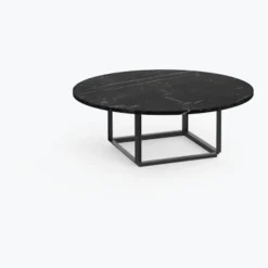 Table basse en marbre noir Florence 90 cm - New Works