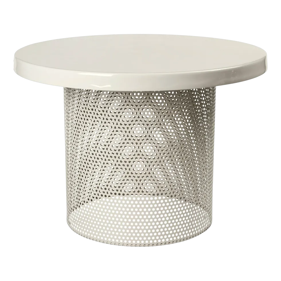 Table basse en métal émaillé blanc crème 50 x 36 cm Tulina - Broste Copenhagen