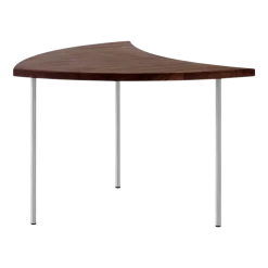 Table basse en noyer et pieds chrome Pinwheel HM7- &tradition