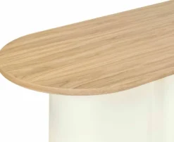 Table basse en placage de chêne beige Looi Piazza - noo.ma