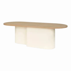 Table basse en placage de chêne beige Looi Piazza - noo.ma