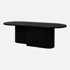 Table basse en placage de chêne noir Looi - noo.ma
