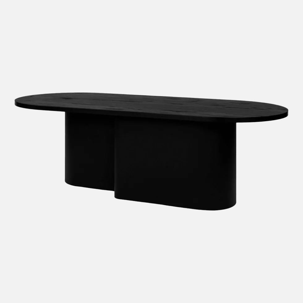 Table basse en placage de chêne noir Looi - noo.ma