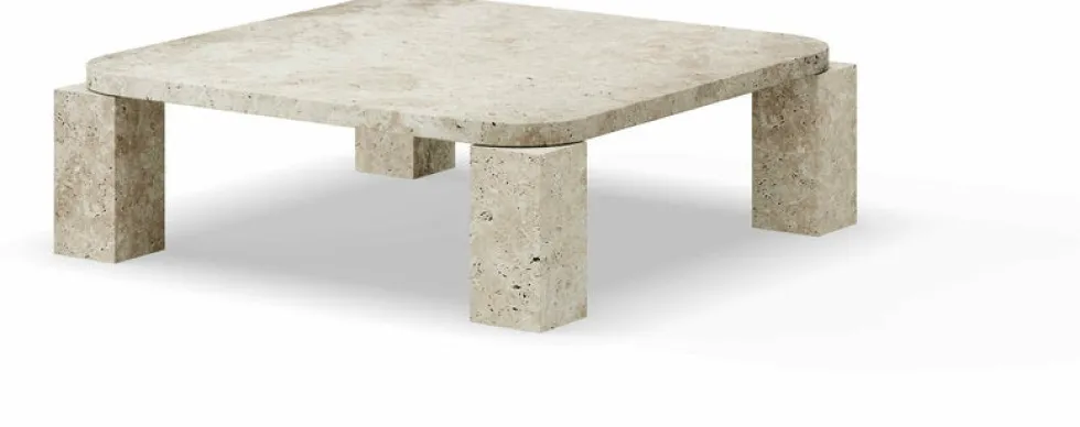 Table basse en travertin 82 x 82 cm Atlas - New works