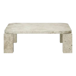Table basse en travertin 82 x 82 cm Atlas - New works