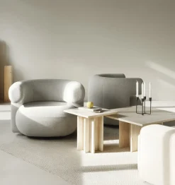 Table basse en travertin 80 x 40 cm Edge - Normann Copenhagen