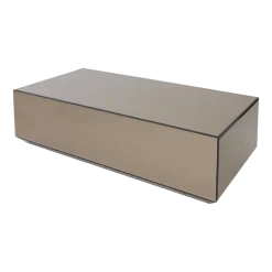 Table basse en verre miroir marron 120x60cm Speculum - AYTM