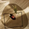 Table basse en verre structuré bronze et acier noir mat 106cm Pedrera - Gubi