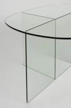 Table basse en verre transparent 60x80x40cm Linea - Zuiver