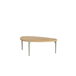 Table basse Galet pieds gris eucalyptus 43 cm - TIPTOE