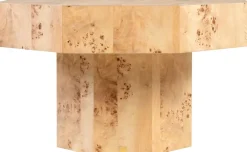 Table basse hexagonale en placage de loupe mappa 76x42cm Baka - Versmissen