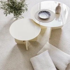Table basse laquée ivoire Small Be Good - Red Edition