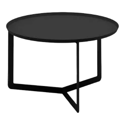 Table basse noire Round 2 - Meme Design