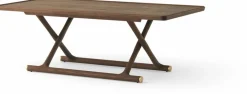 Table basse pliable en noyer naturel 130 x 46 cm Jäger - Audo