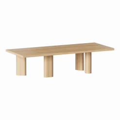 Table basse rectangle en bois de chêne naturel Galta Forte Rectangle - Kann Design