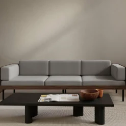 Table basse rectangle en bois de chêne noire Galta Forte Rectangle - Kann Design