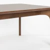 Table basse rectangulaire en bois d'hévéa 120x60x40cm Savone - Dutchbone