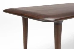 Table basse rectangulaire en bois massif foncé 85x38x38cm Elroy - Dutchbone